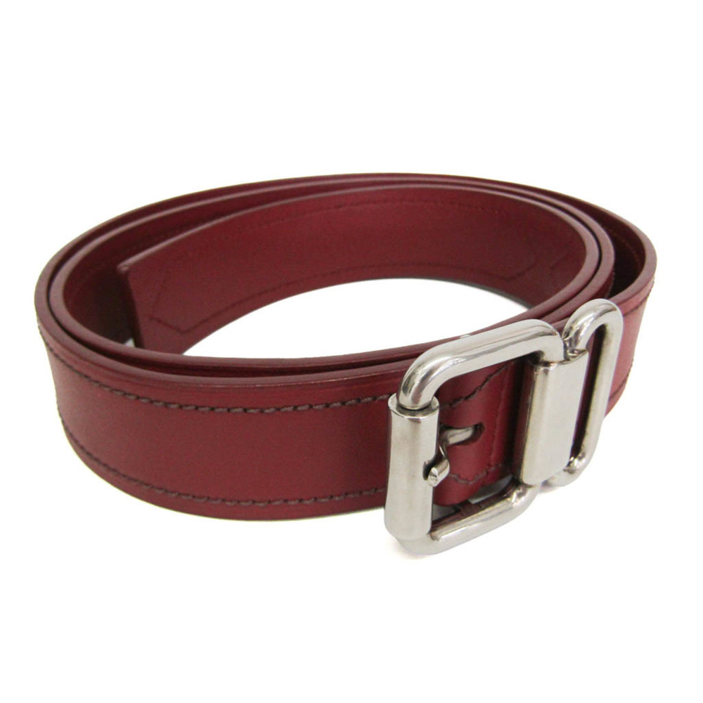 Prada Stitched Leather Belt 2CS070 Women,Men Leather Standard Belt Brown 95